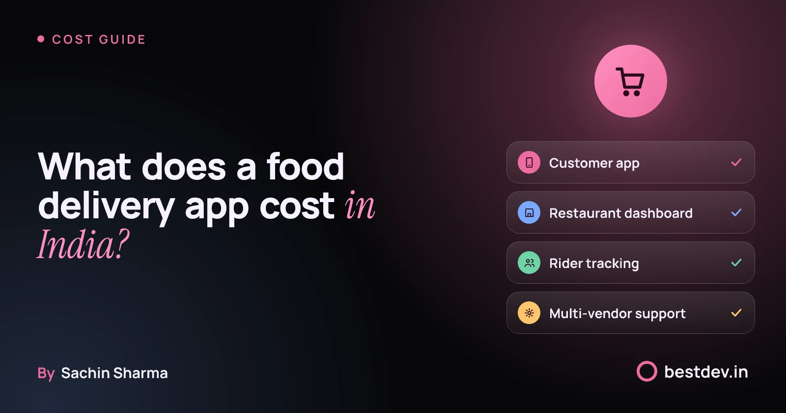 Food delivery app with customer, restaurant, rider and multi-vendor features